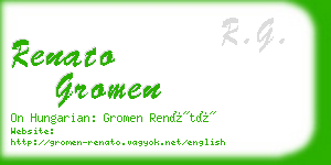 renato gromen business card